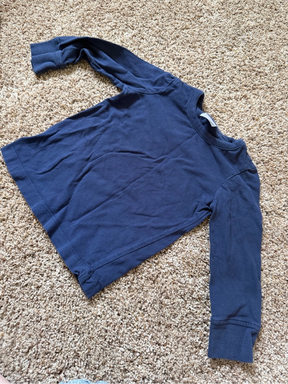 Hanna Andersson Navy Blue Long-Sleeve Crew Tee